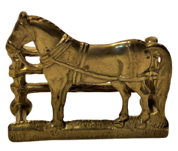 1970 CİT KENARINDA DURAN AT TEK PİRİNC DÖKÜM PECETELİK 