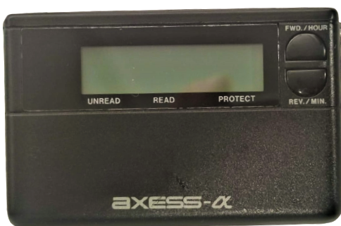 ERİCSSON AXESS CAGRI CİHAZI TEK ADET KALEM PİL İLE CALIŞIR ORJİNAL KULLANMA KILAVUZU VE KUTUSUNDA