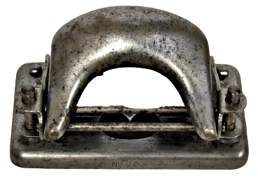 1930 MADE IN ENGLAND NO 803 PAPER PUNCHER  KAGIT DELGEC METAL SORUNSUZ CALIŞIR EKSİKSİZ 