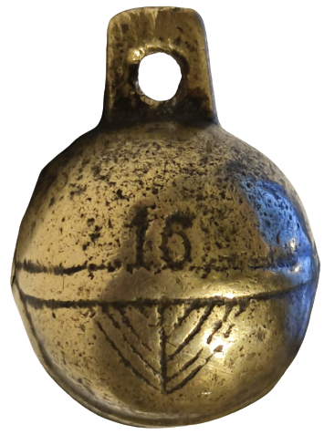 OSMANLI BRONZ ÜZERİ 16 NUMARALI GORA CAN GENELDE GELDİGİ BELLİ OLMASI İCİN HAYVANLARDA  KULLANILAN 