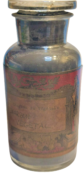 OSMANLI ETİKETLİ CHARBON VEGETAL ECZACI EL YAPIM İLACLARIN KONULDUGU CAM KAPAKLI İLAC KABİ İÇERSİ DOLU