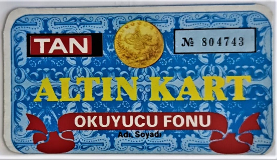 TAN ALTIN KART OKUYUCU FONU TAN GAZETESİNİN OKURLARINA İKRAMİYE DAGITTIGI SERİ NUMARALI KART