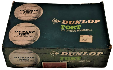 1960  LTA DUNLOP FORT TENNIS BALLS UNUSED BOXED ORJİNAL KUTUSUNDA ALTI ADET TENİZ TOP