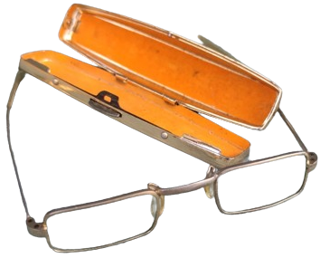 1950 FRANSIZ CEPDE TAŞINAN KABINDA ORJİNAL İÇİ KADİFE KAPLI MUHAFAZASINDA GÖZLÜK