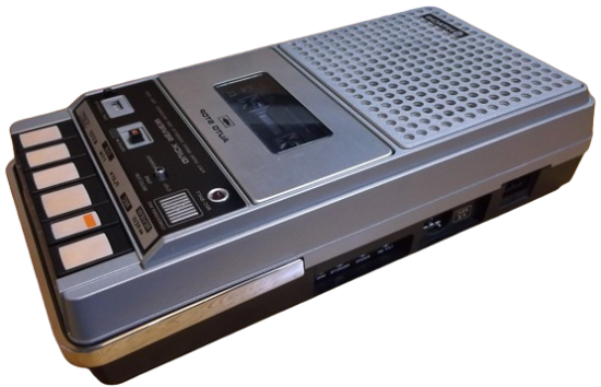 1977 HİTACHİ CASSETTE RECORDER MODEL TRQ-295R SİYAH TAŞIMA CANTASI KASET CALAR KAYITLI CANTA TEYP 