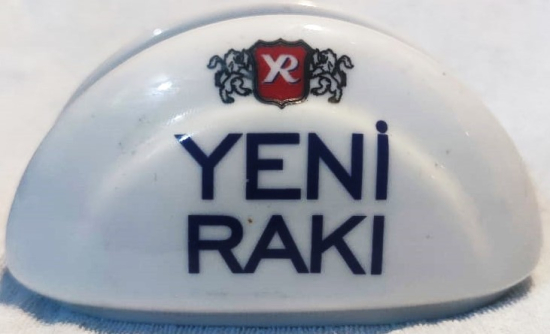 YENİ RAKI ARMALI BEYAZ  PORSELEN ÜZERİ LOGOLU PARELEL YAPIDA PECETELİK 