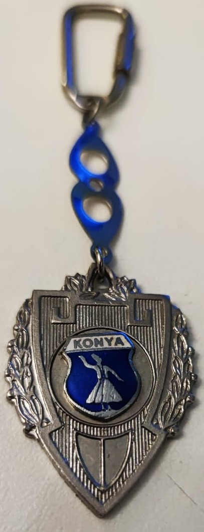 KONYA HZ MEVLANA SEMAZEN TEMALI SICAK MİNELİ KROM PASLANMAZ METAL ANAHTARLIK 