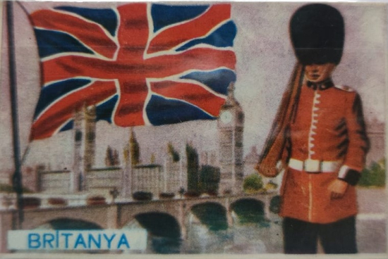 1960 MELEK CİKLET DUNYA MİLLETLERİ SERİSİ  İLGİLTERE KART NO 23 BUYUK BİRİTANYA MELEK SAKIZLARI KARTI 60 LI YILLAR 