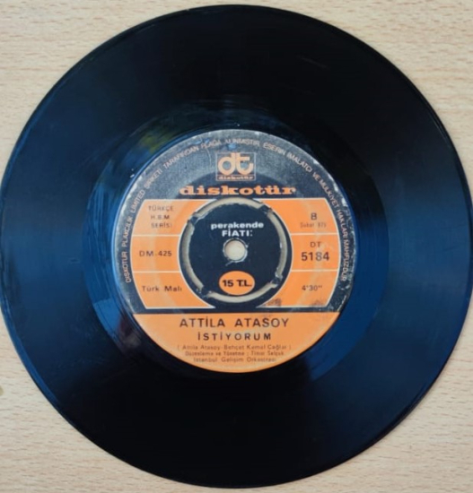 ATİLLA  ATASOY DİLENCİ  İSTİYORUM  45 LİK PLAK DISKOTUR PLAK 