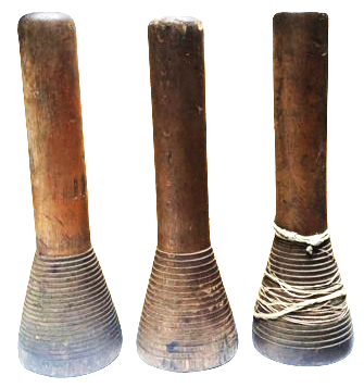 1950 AHŞAP DÖRT ADET MASİF BOBIN YUN İPLİK MAKARASI