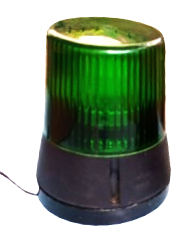 1970 YESİL SEFFAF  BAKALİT  YANIP SÖNEN İKAZ TEPE UYARI LAMBASI