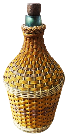 1950 YESİL CAM MANTAR TIPALI  SU SİSE DISI NAYLONİP İLE KAPLI 