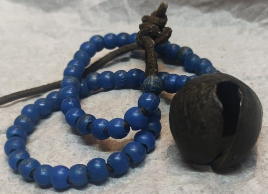 MAVİ BONCUKLU BRONZ CAN HAYVAN BOYNU İÇİN