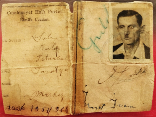 1953 C.H.P KİMLİK ÜYE CUZDANI İSMET İNÖNU ISLAK İMZALI 