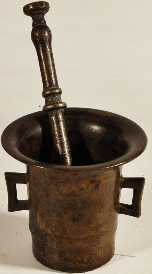 OSMANLI CİFT KULAKLI BRONZ HAVAN ORTA BOYDA