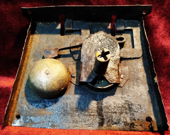 OSMANLI KAYNANA SANDIGI ZİLLİ KİLİT SANDIK KİLİDİ KOMPLE  METAL EL YAPIM PERCİNLİ KİLİT