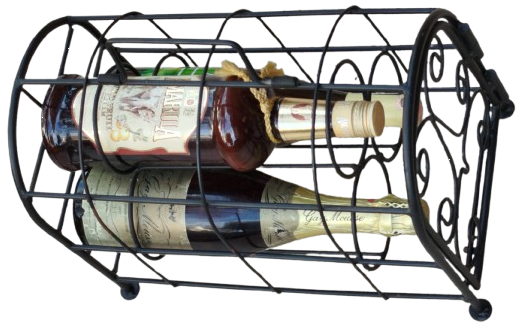 UC İÇKİ ŞİŞE ALAN METALEL YAPIM TASINABİLİR BAR KAFESİ