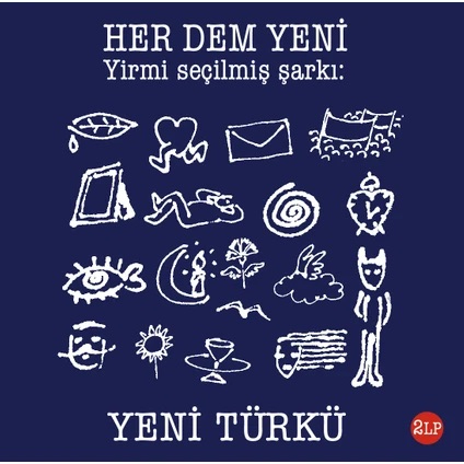 YENİ TURKU HER DEM YENİ 2 LP YİRMİ SECİLMİS SARKI 33 DEVİR ORJİNAL KABINDA