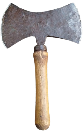 OSMANLI SICAK EL DÖGME CELİK CİFT TARAFLI  MARANGOZ RUTUS  BALTA