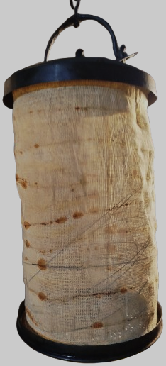 1900 OSMANLI EL YAPIM AKORDİYON MUMLU BEZ KÖRÜKLÜ BAKIR FENER