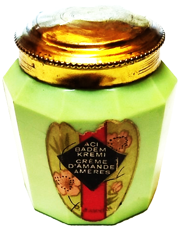 ACI BADEM KREMİ CREME D'AMANDE AMERES YESİL OPALIN SİSE ALTIN KAPLAMA KAPAK