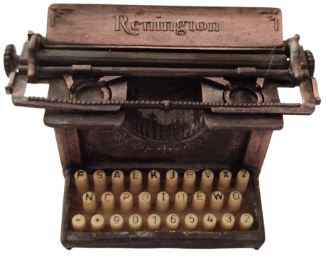 1970 MİNYATÜR METAL  REMİNGTON MODELİ DAKTİLO FORMUNDA  KALEMTRAS 