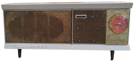 1960 GRUNDIG MİCRO BOY 201  RADİO HARİCİ HOPORLOR KABİNLİ MODEL