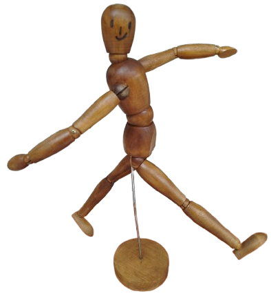 1960 AHŞAP HAREKETLİ İNSAN ANATOMİ FİGÜRÜ HAREKETLİ MAKET