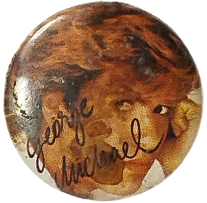 70 LER TENEKE YUVARLAK FORMDA GEORGE  MİCHAEL RESİMLİ YAKA ROZETİ 