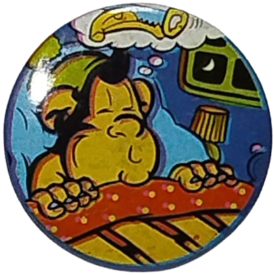 1970 TENEKE ROZET CİZGİ FİLM KAHRAMANI ARKASI İGNELİ