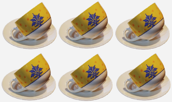 ARCOPAL SUT BEYAZ ÜZERİ SARI LACİVER CİCEK DESENLİ CAY SUT NESKAFE TAKIMI FIRANSIZ 12 PARCA