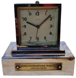 1930 BANKA KOMERCİYALE İTALYANA İSTANBUL İZMİR BANKASI  SAATLİ KUMBARA 