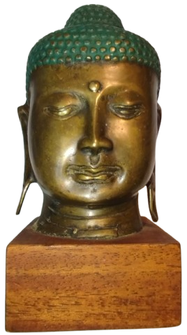 SİDARTA GOTAMA BRONZ BUDA AHSAP KAİDELİ EL YAPIM BUDİZMİN KURUCUSU