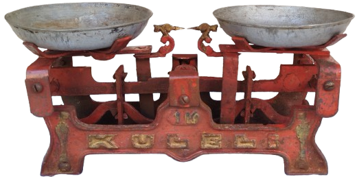 1960 KÜLELİ OTURAK DOKUM TERAZİ EL DOGME BAKIR İŞLEMELİ KEFELİ 1 KİLOLUK AKTAR TARTISI