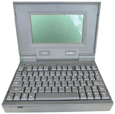 1990 COMET NOTEBOOK CNC 9606 DİZ USTU BİLGİSAYAR KUTUSUNDA TAM TAKIM 