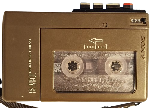 1970 SONY CASSETTE CORDER TCM 3  WALKMAN   KAYITLI VOLKMEN KASET CALAR 