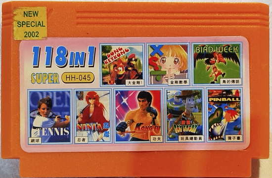 118 IN 1 SUPER HH-045 ATARİ COKLU OYUN KASETİ REMARKS  MADE IN JAPAN GAME