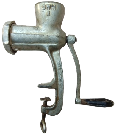 SWM 8 MADE IN GERMANY DEMİR DOKUM KOLLU TEZGAH BAGLANTILI MEKANIK ET CEKME KIYMA  MAKİNASI 