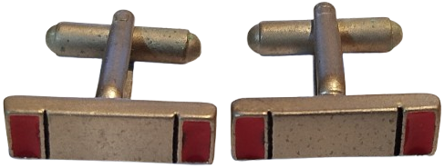 DEGERLİ MADENDEN GUMUS KAPLAMA DİKDORTGEN  FORMDA İKİ KENAR KISIMLARINDA SICAK KIRMIZI MİNE RENK KOLDUGMESİ