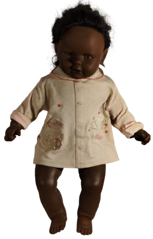 ZENCİ BEBEK ELLER AYAKLAR KAFA KISMI KAUCUK DİGER KISIMLAR KUMAS GOZLER HAREKETLİ