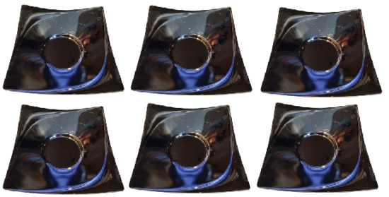 İSLAMOGLU 18/10 PASLANMAZ KROM  CELİK ELA CAY TABAGI KARE FORMDA ALTILI TAKIM