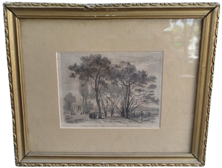 1858 CONSTANTİNOPLE HALİCDE YAPILACAK FABRİKAYA HALKLA BİR OLAN YENİCERİ İSYANI GRAVUR BASKI 