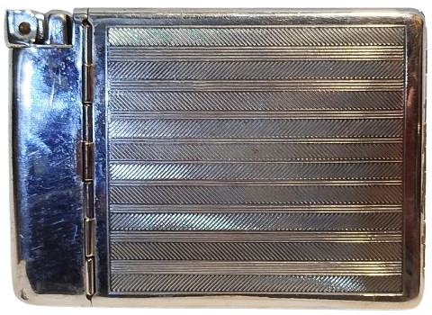 1950 TABAKA VE CAKMAK TABAKADAN SIGARA ALIP TABAKAYI KAPATIGINIZDA CAKMAK OTOMATİK YANMAKTADIR