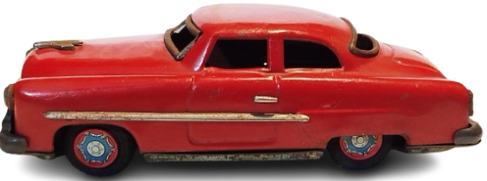 1960 KIRMIZI TENEKE MERCURY OYUNCAK ARABA OTOMOBİL 