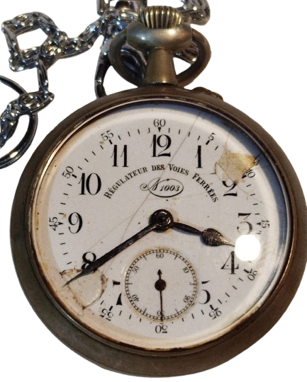 REGULATEUR DES VOIES  FERREES 1003 DEMİRYOLLARINA RAY YAPAN FİRMANIN BUYUK BOY CEP SAATİ