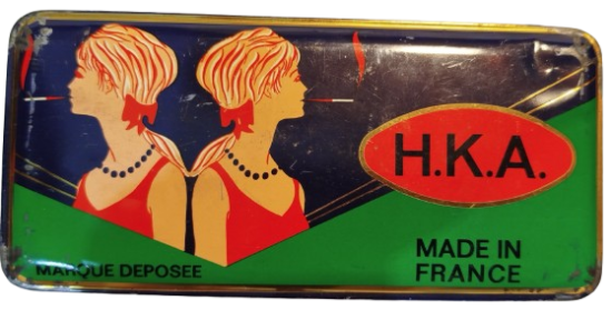 MARQUE DEPOSEE H.K.A  TOBACCO TENEKE BAYANLAR İCİN HAZIRLANMIS SIGARA TUTUN KUTUSU FRANSIZ