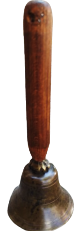 1950 BRONZ AHSAP SAPLI SALLAMA ZİL OKULLARDA VE SOKAK SEYYAR SATICILARI KULLANIR