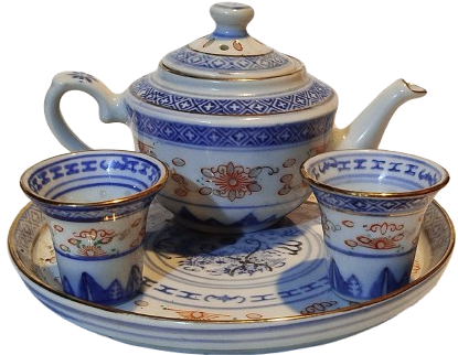 CİN CAY KULTURU TİRYAKİ CAY DEMLEME SETİ PORSELEN TAM TALIK MINYATUR BOYDA