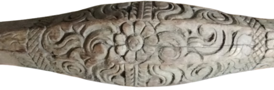 OSMANLI AHSAP UZERİ EL OYMA İSCİLİKLİ TEK PARCA MASIFDEN OYMALI GELİN TASIMA ASKI TAHTASI