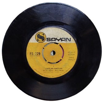  BARIŞ MANÇO 1 DAĞLAR DAĞLAR 45 LİK YERLİ PLAK SAYAN  CÜNEYT ORHAN